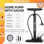 West Biking Bike Pump Motorcycle Air Pump 160PSI Meter YP0711142