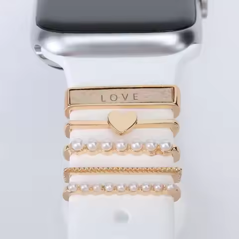 Decoration For Apple watch band Diamond Jewelry Charms for iWatch Bracelet Silicone Strap Accessorie