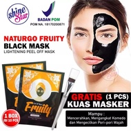 [ 1 Box 10 PCS ] BPOM Masker Wajah Fruity Naturgo / Masker Lumpur