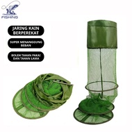 Portable Round Folding Fishing Net Fish Shrimp Cage Casting Net Fishing Trap Net 1.5m-2.5m Durable