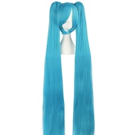 47"/120cm Fashion Long Straight wig Cosplay wig (Cyan Blue)