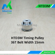 HTD3M Timing Pulley Teeth 36 Bore 8mm 10mm HTD 3M 36T 8 10 mm Belt Width 15mm 1PCS