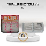 Thinwall Long Rectangle 750ML RL1/RL1A/RL1B/RL1C 3-Section/ RL3