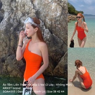 [Excellent] 1 Piece Bikini Swimsuit One-Piece Swimsuit Arket Embellished Effect Fabric S/38 US | SOA