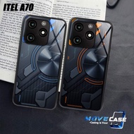 HP MV261 CASE ITEL A70hp - ITEL A70 GLASS SOFTCASE - Latest ITEL A70 CASING Abstract Motif Phone Pro