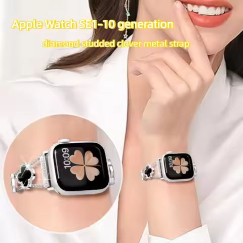 Metal Strap for Apple Watch Band SE10 42MM 46MM SE Series Shiny Diamond Studded Watch Strap for iWat