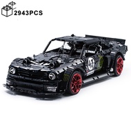 2943PCS Technical Mustang Hoonicorn V2 1:8 Car Building Blocks Ken Block Vehicle MOC-22970 Assemble 