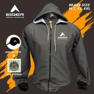 Jaket Prasut Pria Logo Eiger Gratis Topi - Hijau Army Tokoudin76