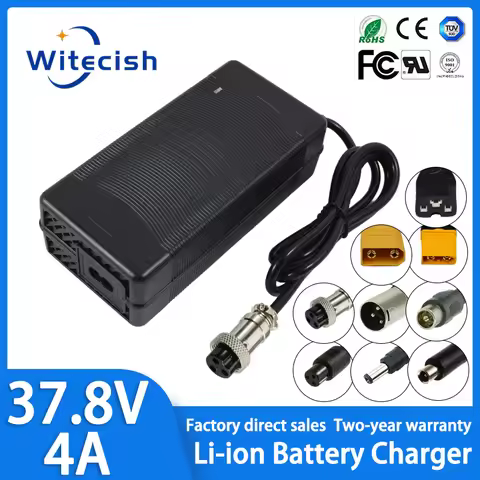 37.8V 4A Lithium quick speed charger fast 9Series 33.3V 37.8V li-ion polymer battery US EU AU UK cha