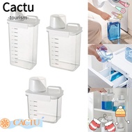 CACTU Washing Powder Dispenser, Airtight with Lids Detergent Dispenser, Portable Plastic Transparent Laundry Detergent Storage Box Laundry Room Accessories