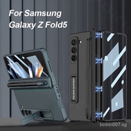 Casing Original Fold 5 Case for Samsung Galaxy Z Fold 5 Fold5 5G Case Magnetic Hinge Screen Glass Pen Stand Holder Hard Cover for Galaxy Z Fold5
