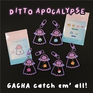 Ditto Gacha Mystery Pack: Pokemon Acrylic Keychain with Small Charm (Double Sided Print)