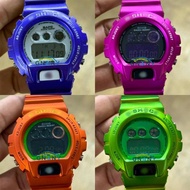 (Hot Sales) 100% Original Japan Made G-shock DW 6900 crazy colour Green CC3, Blue CC3, Purple CC6