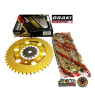 FZ-16 & SNIPER150 Osaki Lucky Gold Chain and Sprocket Set [ Made in Thailand]