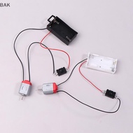 BAK Black White 130 Motor Kit With 2xAA Battery Storage Case And Switch 16500 RPM Mini DIY Electroni