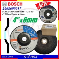 (5pcs, 25pcs) BOSCH  4" (100mm X 6mm X 16mm) BOSCH GRINDING DISC (2608600017) A24S BF- GW-B04