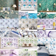 kertas dinding (20 design)Wallpaper sticker 45cm x 1000cm Tiles sticker 2D Self adhesive pvc water p