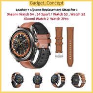 Leather Strap For Xiaomi Watch S4 , Watch S4 Sport , Xiaomi Watch S3 , Xiaomi Watch S2 , Xiaomi Watc