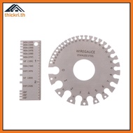 TT 0-36 Round AWG SWG Wire Gauge Thiness Ruler Gauge Diameter Stainless Steel Measurer Tool Welding 