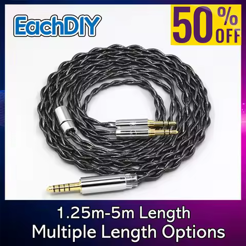 99% Pure Silver Palladium Graphene Floating Gold Cable For Hifiman Sundara Ananda HE1000se V2 HE6se 