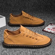 Men Shoes Men Shoes Leather Shoes Flat Shoes Men's Peas Shoes Retro Loafers Casual Shoes Trendy Shoe