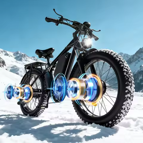 Da03 Electric Bike for Adults, 6000W Dual Motor, 60V25AH Battery, 45MPH, 26 x 4" Off-Road Mountain E