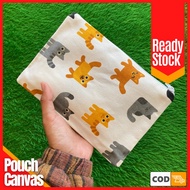 VB.Store89 ~ Multipurpose Canvas Pouch, Ponorogo Canvas Wallet | CAT CAT