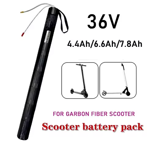 36V Electric scooter carbon fiber tubular battery built-in BMS, scooter lithium battery pack 4400mAh