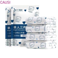 CAUSI Non-Woven Bedding Set, Thickened Material Three/Four-Piece Set Disposable Bedding Set, Dirty P