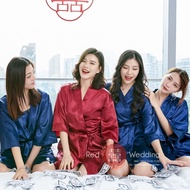 [BRIDESMAID] Gaun Kimono Bridesmaid Pengantin Wedding Day Bahan Satin