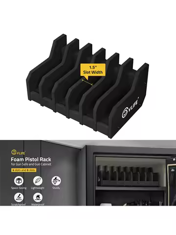 CVLIFE Foam Pistol Rack for Gun Safe Shelf Pistol Holder Gun Safe Cabinet Accessories Handgun Rack S