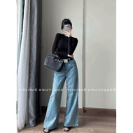 Straight jeans with belt 3319