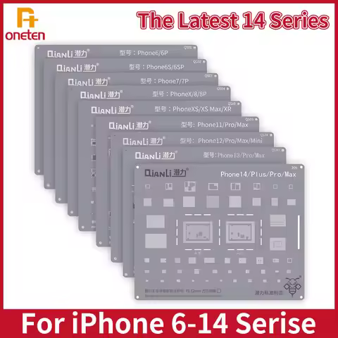 QIANLI BGA Planting Stencil Kit Tin Soldering Net Accurate Hole Location For iPhone 14 13 12 11 Pro 