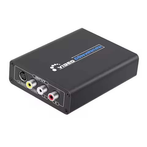AV S Video CVBS to HDMI-Compatible Converter Upscaler HD 3RCA to HDMI Adapter Support PAL/NTSC Switc