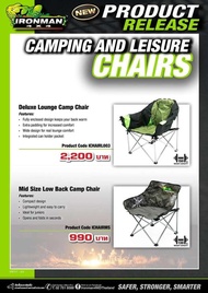 เก้าอี้สนาม Ironman ตัวเล็ก เก้าอี้ LOW BACK QUAD FOLD CAMP CHAIR