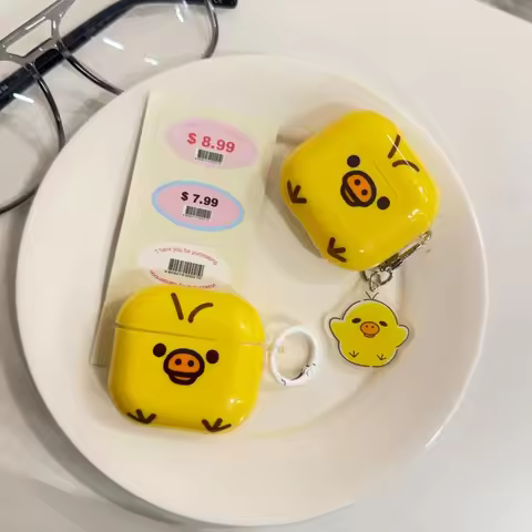 Kawaii Cartoon Chickens Earphone Case For Apple Airpods 4 3 2 Pro 3 Cover Cute Silicone Headphone Ca