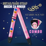 Anime Bocchi the Rock guitar strap made of thick material, durable and beautiful canvas strap, comfo