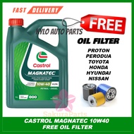 Castrol 10w40 Magnatec Semi Synthetic Engine Oil 4L + FREE OIL FILTER
