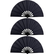 JOHOUSE 3 PCS Large Hand Fan Foldable, 13 Inch Rave Fans Chinese Folding Fan for Women Foldable, Lin