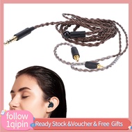 1qipin.my Headphone Upgrade Replacement Cable 3.5mm Stereo Plug for IE100 Pro IE400 IE500 Earphones 