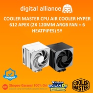 COOLER MASTER CPU AIR COOLER HYPER 612 APEX (2X 120MM ARGB FAN + 6 HEATPIPES) 5Y