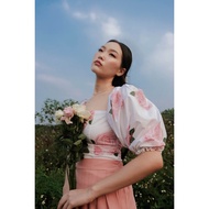 Royal Rose Pink White Girly - Top