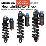 MEROCA MTB Oil Spring Rear Shock Absorber With Damping 190/210/230/240/250/265mm Full Suspension Bik