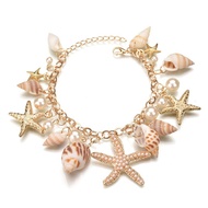 ((Ready Stock) Korean Fashion Fashion Fashion Trendy Ocean Bohemian Style Bracelet Starfish Shell Br