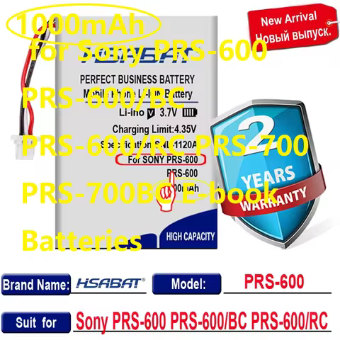 Top Brand 100% New 1000mAh Battery for Sony PRS-600 PRS-600/BC PRS-600/RC PRS-700 PRS-700BC E-book B