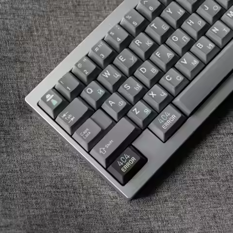 ERROR404 Theme Keycaps Set PBT Sublimation Keyboard Caps Custom Cherry Profile Keyboard Caps for Mec