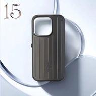 New Version rimowa Phone Case Silver Black Aluminum Alloy 14.15 promax iPhone Phone Case Surface Frosted Material