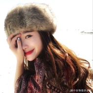 [Winter Hat Men Women Trendy Autumn Winter] Winter Mink Fur Cotton Hat Northeast Men Women Fox Fur H