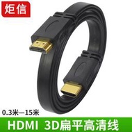 【促銷】高清hdmi線3d扁平hmdi線電腦電視連接線0.3米0.5米5米扁平HDMI