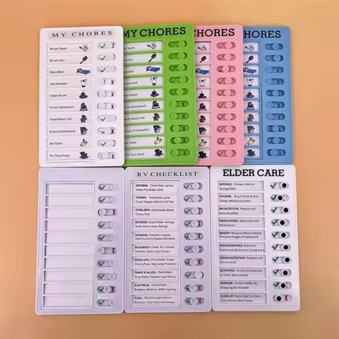 Multi-purpose Checklist Memo Board Reusable My Chores Checklist Board for RV Home Wall School Classr
